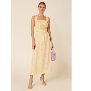 Faithfull the Brand Saint Tropez Midi Dress 2 Yellow
